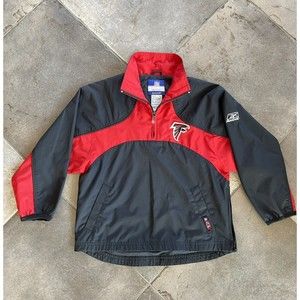 Vintage Reebok NFL Atlanta Falcons Two Sided Jacket Youth Small Windbreaker Red